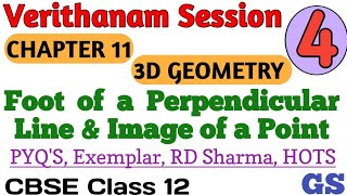 Verithanam Session  Part 4 Foot and image of a Point  Chapter 11  3D Geometry verithanamsession [upl. by Borchers]