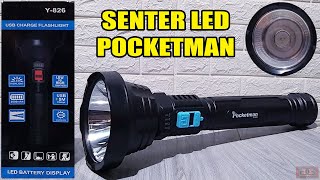 SENTER LED Y826 POCKETMAN FLASH LIGHT SUPER TERANG [upl. by Annatnas698]