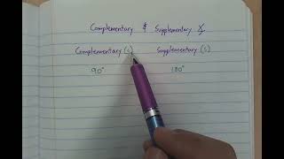 What are complementary and supplementary angles [upl. by Urson920]