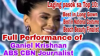 Full Performance of ABS CBN Journalist Ganiel Krishnan in Miss World Philippines 2021  MyxPH [upl. by Ryan]