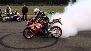 BIKERS Compilation 2016  Burnout Acceleration Beautiful Motorbike Sounds Motorrad [upl. by Melisa]