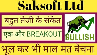 SAKSOFT LTD SHARE NEWS  NEXT TARGET  LATEST NEWS  STOCK ANALYSIS saksoft nifty50 trading [upl. by Betthezul946]