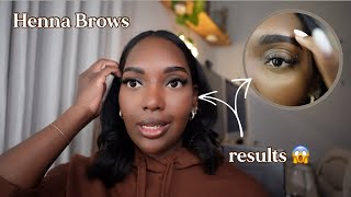 DIY HENNA BROW TINTING FOR OILY SKIN amp ON DARK SKIN [upl. by Ehcropal]