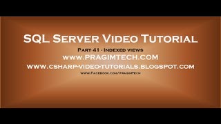 Indexed views in sql server Part 41 [upl. by Annez911]
