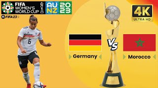 Germany vs Morocco  FIFA Womans World Cup 2023 showdown  Group H  FIFA 23  4K Gameplay [upl. by Rissa942]