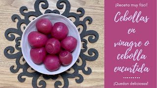 Cómo Hacer CEBOLLAS EN VINAGRE o CEBOLLA ENCURTIDA🧅 Receta Fácil Sana y DELICIOSA🥰 [upl. by Roumell]