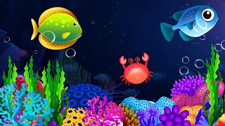 Lullabу and Calming Undersea Animation Lullaby Aquarium  Soothing fishes Baby Sleep Music [upl. by Arola]