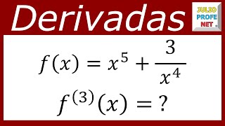 DERIVADAS DE ORDEN SUPERIOR  Ejercicio 3 [upl. by Ilyk590]