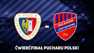 ĆWIERĆFINAŁ PUCHARU POLSKI Piast Gliwice  Raków Częstochowa [upl. by Notna]