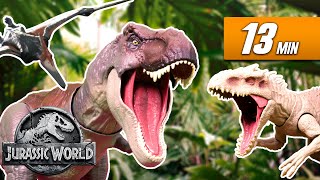 Every Dino Battle EVER Compilation  Jurassic World  Mattel Action [upl. by Mcnelly539]