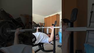 195 LB Bench Press X 7 Reps Ugly Form [upl. by Gertrudis935]