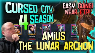 RAID ⚔ Cursed City  Amius Rotation 4 ⚔  Near FTP Skullcrusher Stag Knight Doompriest Season 4 [upl. by Merline]