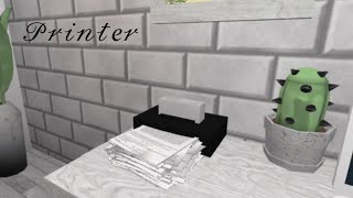 How to make a printer  Bloxburg [upl. by Gabrielson590]