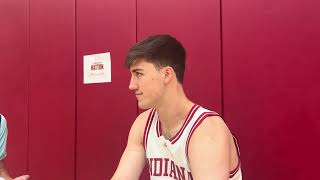 Langdon Hatton 2024 IU Basketball Media Day QampA [upl. by Noivert]