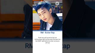 RM  Butter Rap lyrics butter rm bts btsarmy trending kpopBTSarmyforever7773 [upl. by Amsirahc]