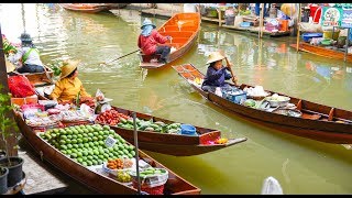 Floating Markets of Damnoen Saduak Cruise Day Trip from Bangkok [upl. by Imekawulo416]