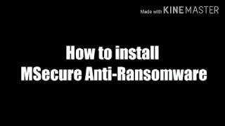 How to install msecure amp pc doctor antiransomware [upl. by Sinne]