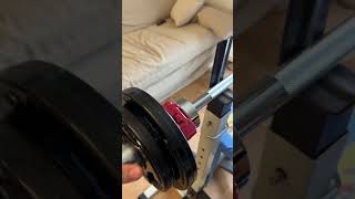 Woman uses barbell fail fail safety gym [upl. by Hen]