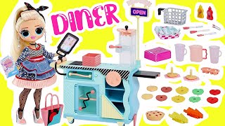 LOL Surprise OMG Dolls Setup quotTo Go Dinerquot Playset with Miss Sundae and Sweets Lil Sisters [upl. by Eeryk]