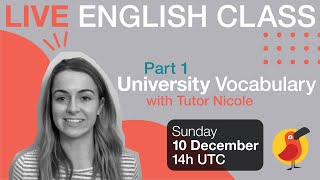 Cambly Live – Part 1 University Vocabulary [upl. by Hardigg]