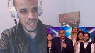 REACTION Britains Got Talent 2016 S10E01 Nicholas Bryant  Collaborative Orchestra [upl. by Ahsilif]