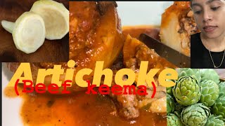 Artichoke recipe with beef keema 😋🤯💥shorts food artichoke recipe viralshort [upl. by Ahsyia]