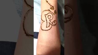 Easy R letter mehndi design Mehndi tattoo design mehndi simple trending viralshorts [upl. by Nyrek]