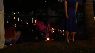 Loy Krathong In Lumpini Park Bangkok Thailand 2019 [upl. by Euqinot]