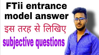 how to write descriptive questions  FTii entrance question papers answers  Pankaj Meenapk [upl. by Anol616]