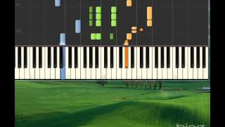 Quadrille from his opera Die Fledermaus Piano tutorial by Synthesia [upl. by Azil236]