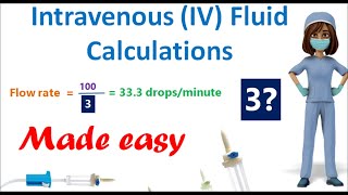 IV fluid calculations  Intravenous fluid calculations  IV Drip rate Calculations  Dropsminute [upl. by Finlay280]