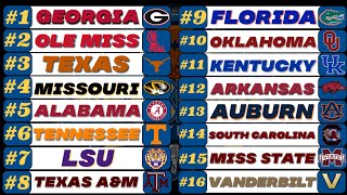 PostSpring SEC Power Rankings [upl. by Enyalahs]