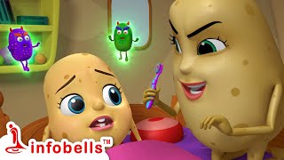 Baby Potato is not keen to brush his teeth  Aloo Kachaloo Kids Cartoons  Infobells alookachaloo [upl. by Ahseena]