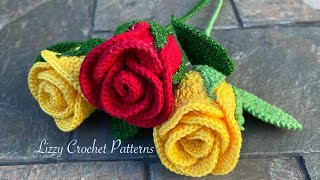 Como tejer Rosas🌹 a crochet paso a paso [upl. by Naiva]