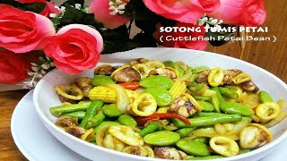 walau simple SOTONG MASAK TUMIS PETAI memikat hati Cuttlefish Petai Bean Resepi Chef Alexiswandy [upl. by Rochemont]