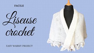 TUTO CAPE CROCHET  comment faire une liseusepèlerine au crochet facile [upl. by Ivanna]