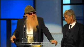 ZZ Top accepts award Rock and Roll Hall of Fame inductions 2004 [upl. by Vale]