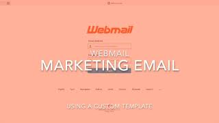 cPanel WebMail  Sending email from a saved template [upl. by Kinata258]