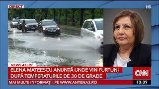 Elena Mateescu a anunțat unde vin furtuni după temperaturile de 30 de grade [upl. by Olegna]