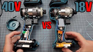 Test amp Teardown 40v vs 18v Makita Impact Drivers  The Difference Is ASTONISHING [upl. by Nahtanha]