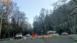 Gatlinburg US 441 Newfound Gap Rd Closed Due to Snow [upl. by Neelrahs]