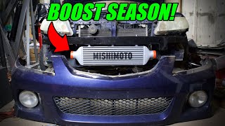 Turbo Swapped Protege5 Front Mount Intercooler Install [upl. by Marchese]