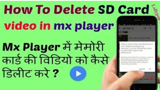 How To Delete Videos From MX Player [upl. by Idnahr519]