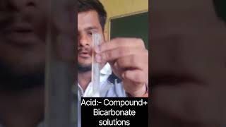 Acid testCompound Bicarbonate solutions  CO2 gas coming out with intense bubbling chemistry [upl. by Orat937]