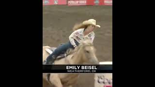 Emily Beisel Makes 1424Second Run in Third Performance in Puyallup  shorts rodeo barrelracing [upl. by Oilasor]