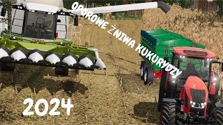 OPOROWE ŻNIWA KUKURYDZY 2024😱FS 22😁OSADA [upl. by December]