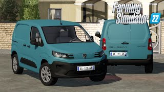 FS22  2024 Peugeot Partner  NEW Car mod for Farming Simulator 2022 Roleplay Mods [upl. by Ibbie]