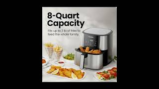 Chefman TurboFry® Touch Air Fryer XL 8 Qt Family Size One Touch Digital Control Presets French Fr [upl. by Oirifrop]