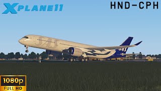 Xplane 11 Scandinavian Airlines A350 Tokyo to Copenhagen Realistic flight [upl. by Darra387]