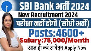 SBI Bank Recruitment 2024  SBI Vacancy 2024  SBI Work From HomeBank Vacancy 2024Jobs Oct 2024 [upl. by Ayna979]